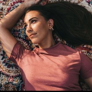 Hemp-cotton roll sleeve handmade slow fashion tee